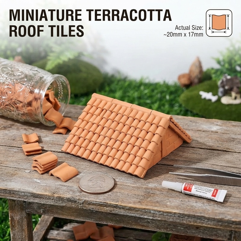 Model Kit Tweezers - Miniatuur dakpannen set 100 stuks met