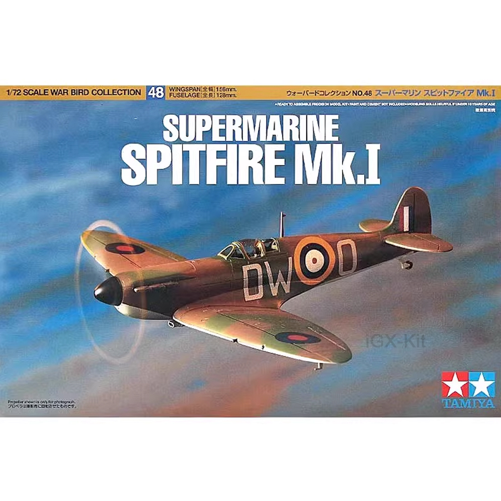 Model Kit Spitfire - Tamiya 60748 1/72 Schaal WWII RAF