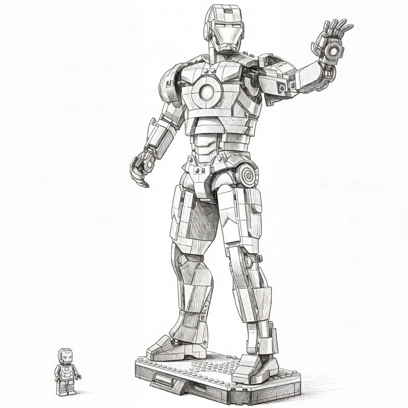 Model Kit Mecha - 1297PCS MOC Man Mark 3 bouwstenen