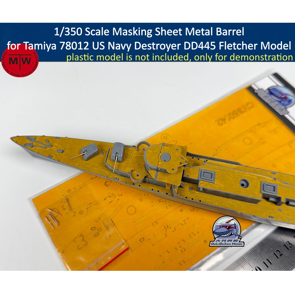 Model Kit Destroyer - 1/350 Schaal Masking Sheet Metal Barrel